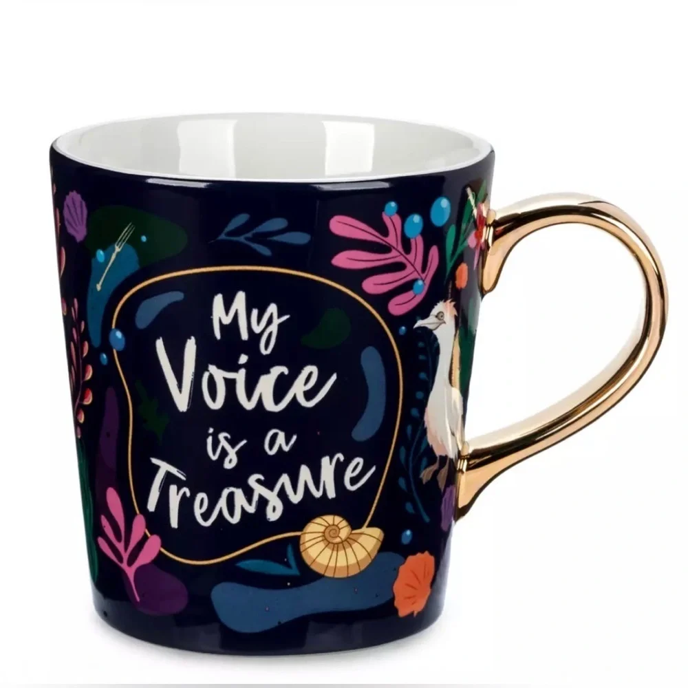Disney Ariel (2023) “ My voice is my treasure” cup! Beautiful w gold handle.